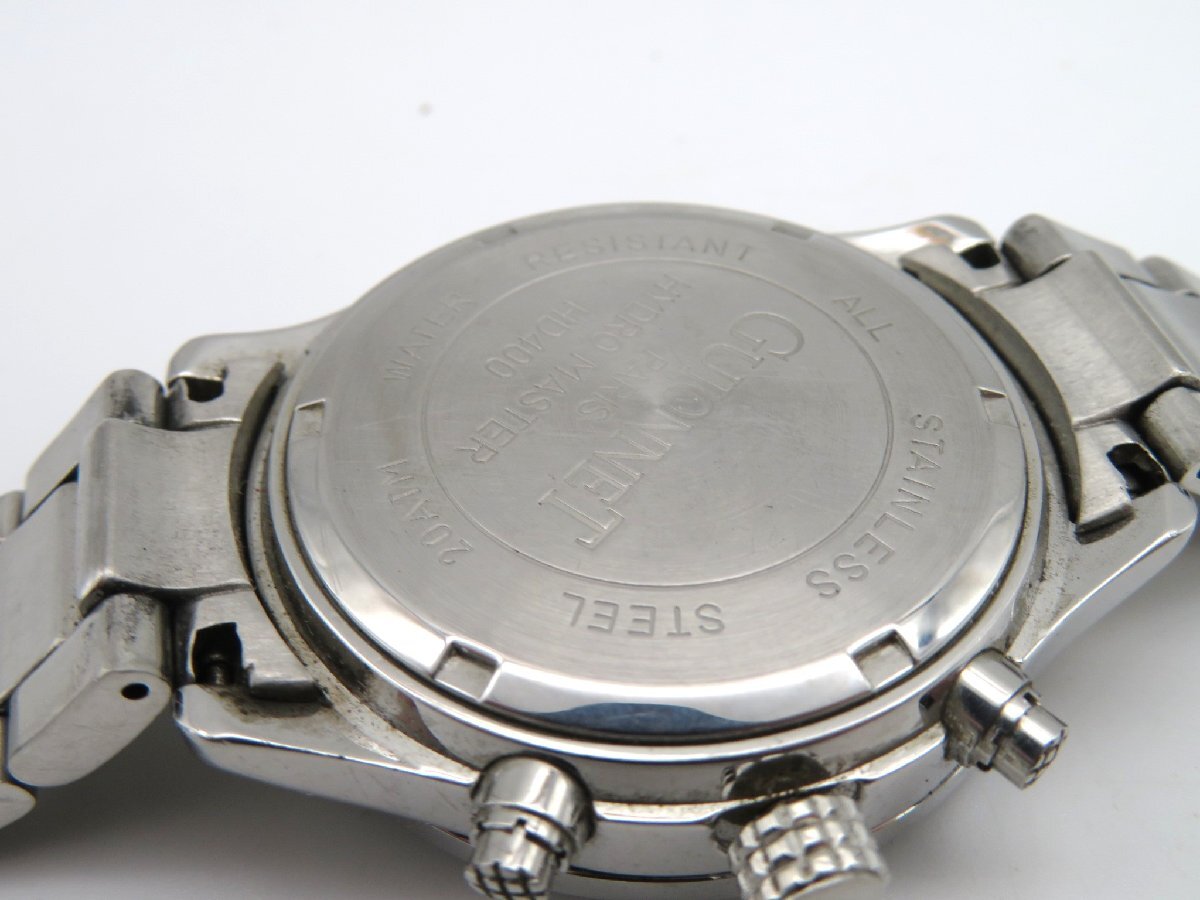 1円■ジャンク■ キオネ シルバー クオーツ メンズ 腕時計 M90410_画像4