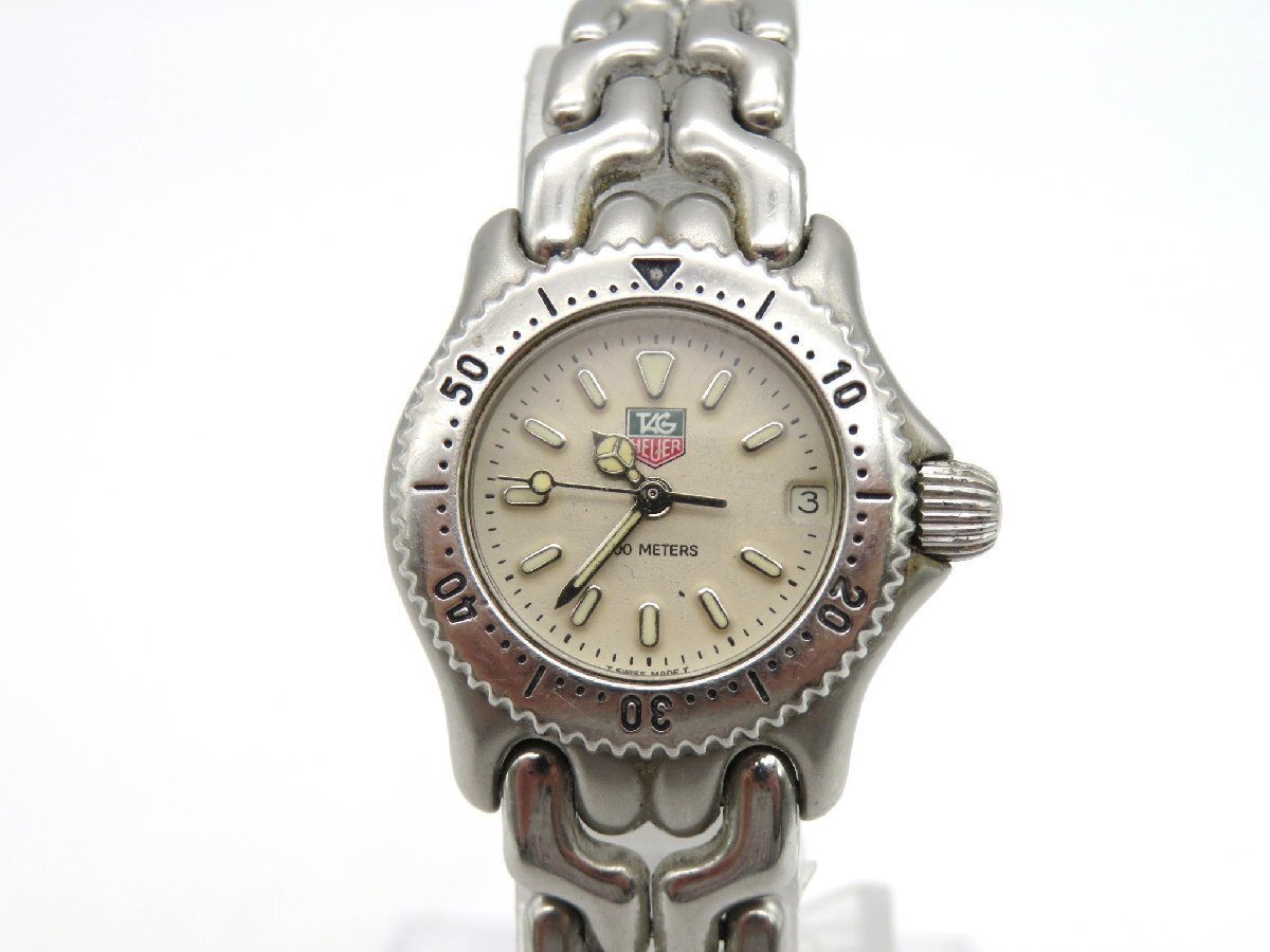 1 jpy * operation * TAG Heuer S99.008M white quarts lady's wristwatch N10402