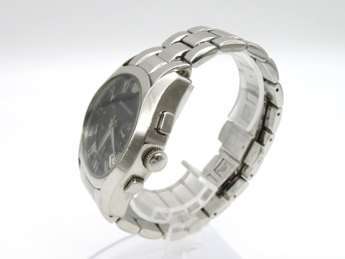 1 иен * работа * Armani AR-0673 черный кварц мужские наручные часы N05902