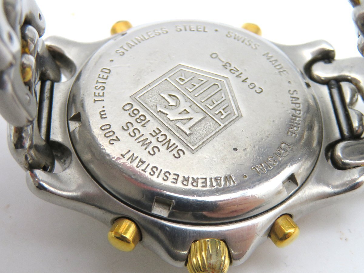 1円◆ジャンク◆ タグホイヤー CG1123-0 プロフェッショナル クリーム クオーツ メンズ 腕時計 N780_画像5