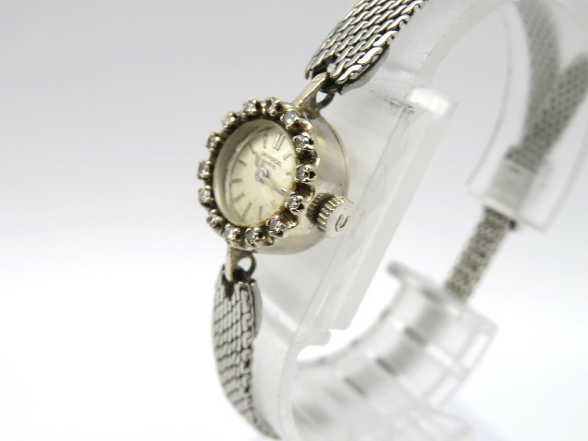 1 иен * работа * универсальный june-b14K серебряный механический завод женские наручные часы L24303