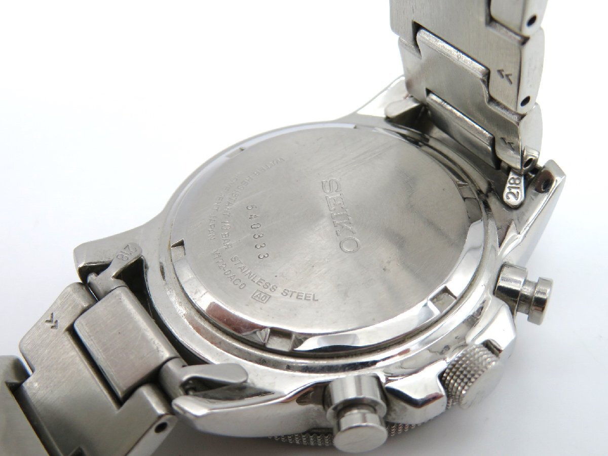 1円◆ジャンク◆ セイコー V172-0AC0 プロスペックス ブラック ソーラー メンズ 腕時計 K32006_画像6