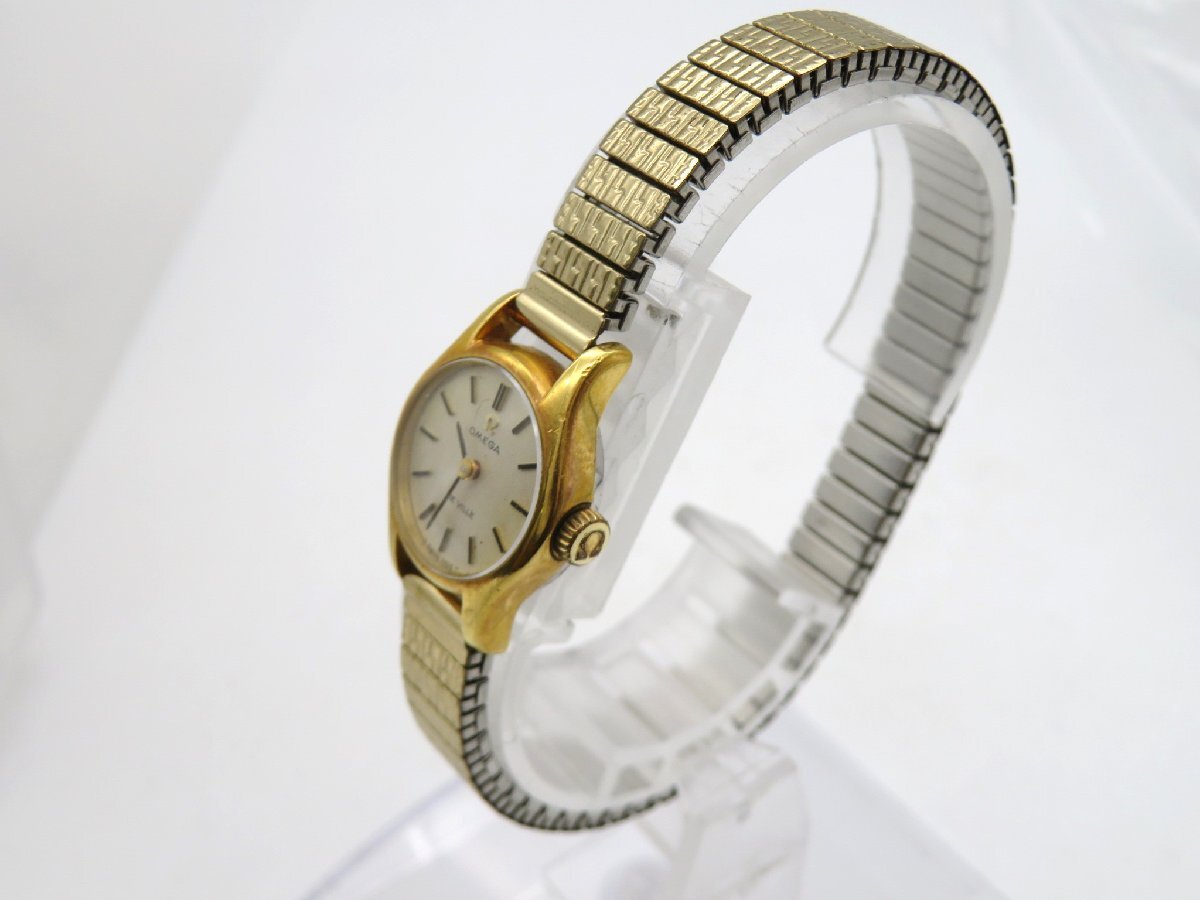 1円◆稼働◆ オメガ デヴィル シルバー 手巻き レディース 腕時計 N14304_画像2