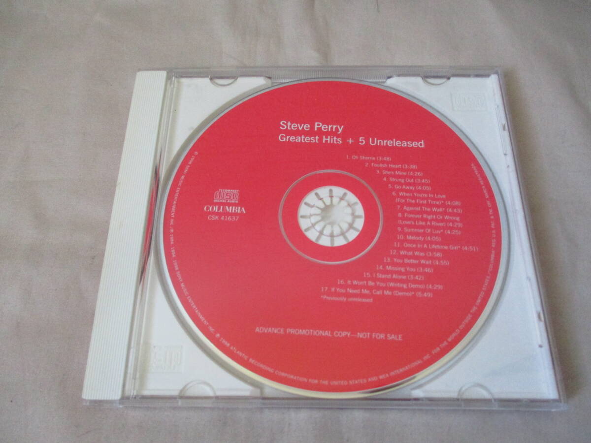 STEVE PERRY Greatest Hits + 5 Unreleased ’98 輸入プロモ盤 元JourneyのVo ベスト＋未発表音源 の画像2