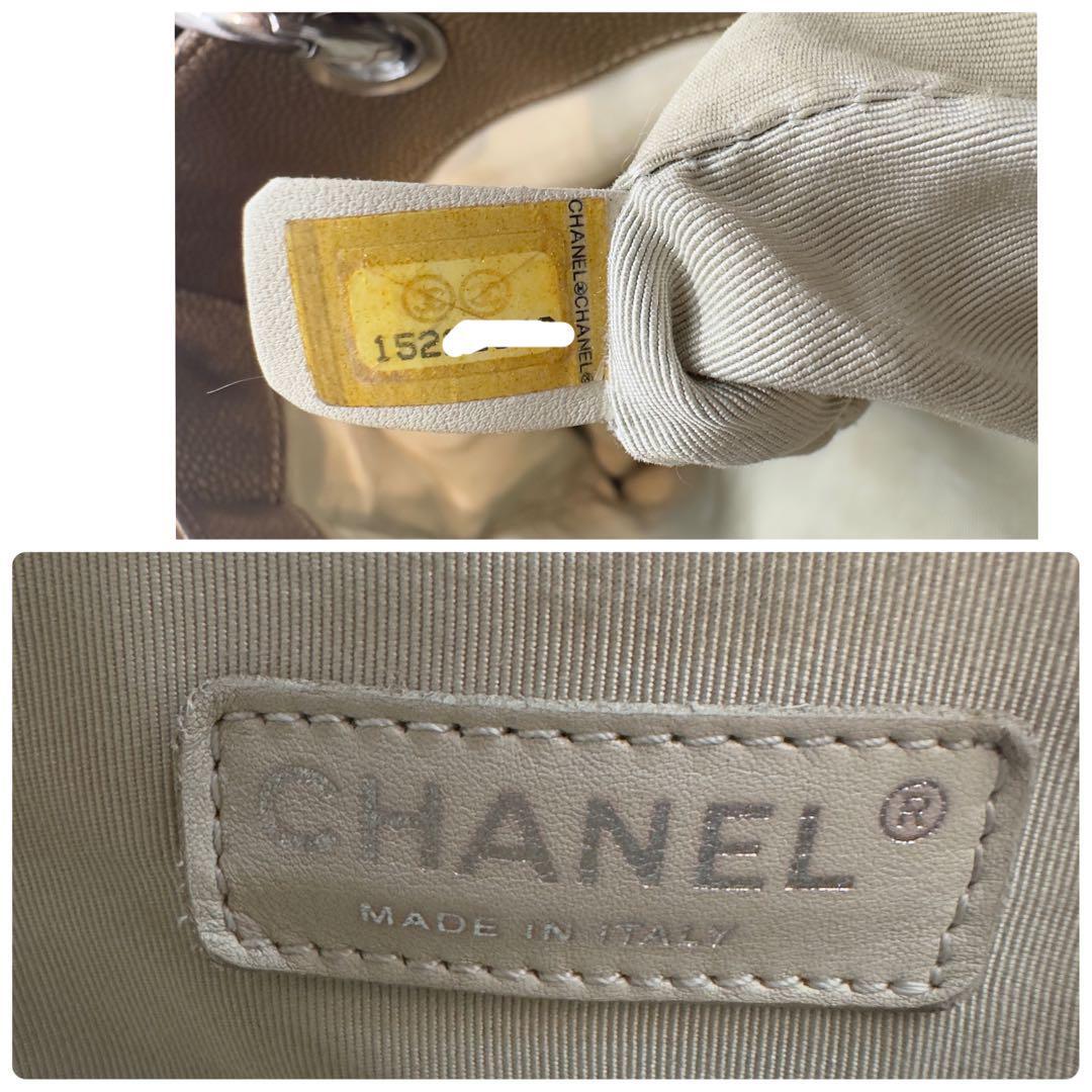 ■1円スタート■CHANEL シャネル　GSTトートバッグ　キャビアスキン　メタリックブロンズ　A50995　ハンドバッグ　ショルダーバッグ_画像7