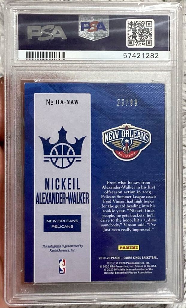 ★/99 【RC】 Nickeil Alexander-Walker 2019-20 PANINI NBA Rookie auto card ルーキー PSA8 鑑定済 直書 サイン カード Timberwolves_画像2