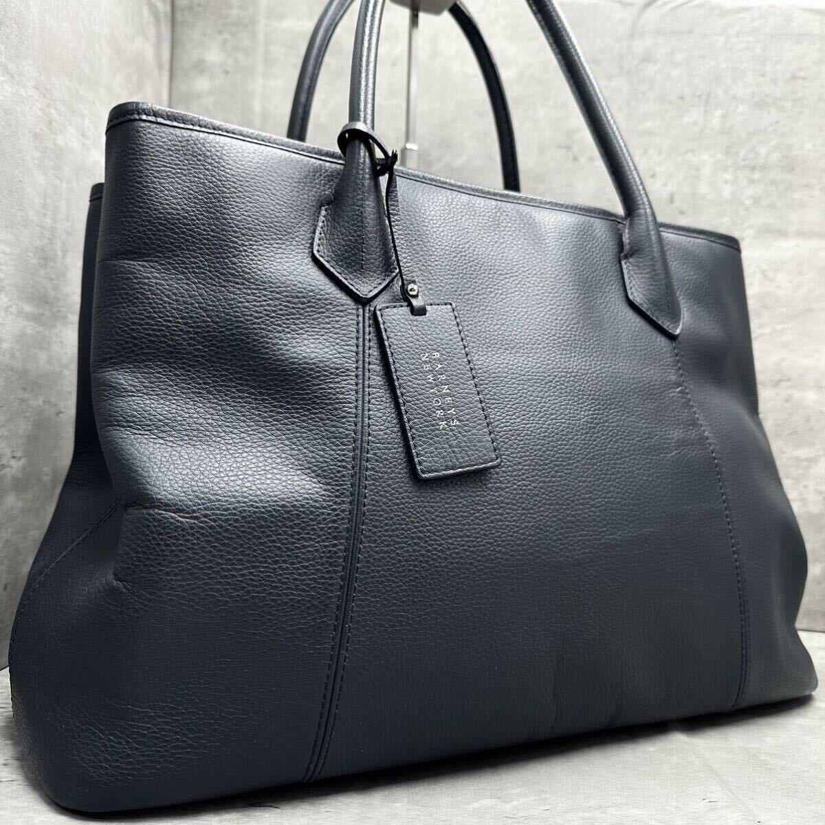 1 jpy # standard model # Barneys NewYork Barneys New York men's tote bag business bag shoulder ..A4* high capacity original leather work 