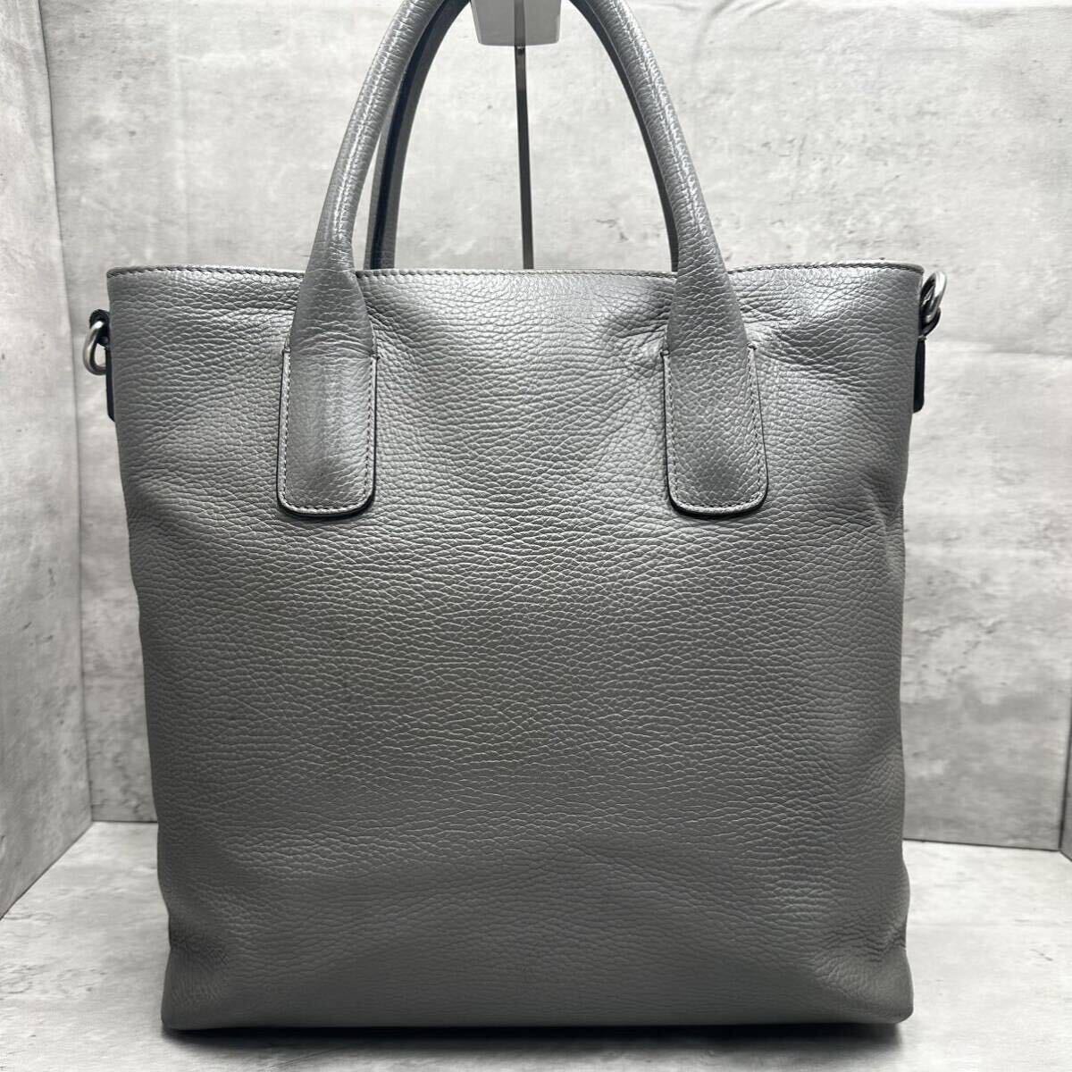 1 jpy # beautiful goods / current model # GIORGIO ARMANIjoru geo Armani men's 2way tote bag shoulder business original leather diagonal ..A4* high capacity 