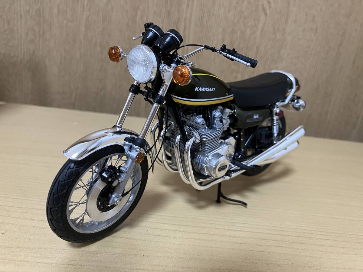 非売品 1/12スケール カワサキZ1 プラモデル完成品(ホイールの 非売品 1/12スケール カワサキZ1 プラモデル完成品(ホイールの