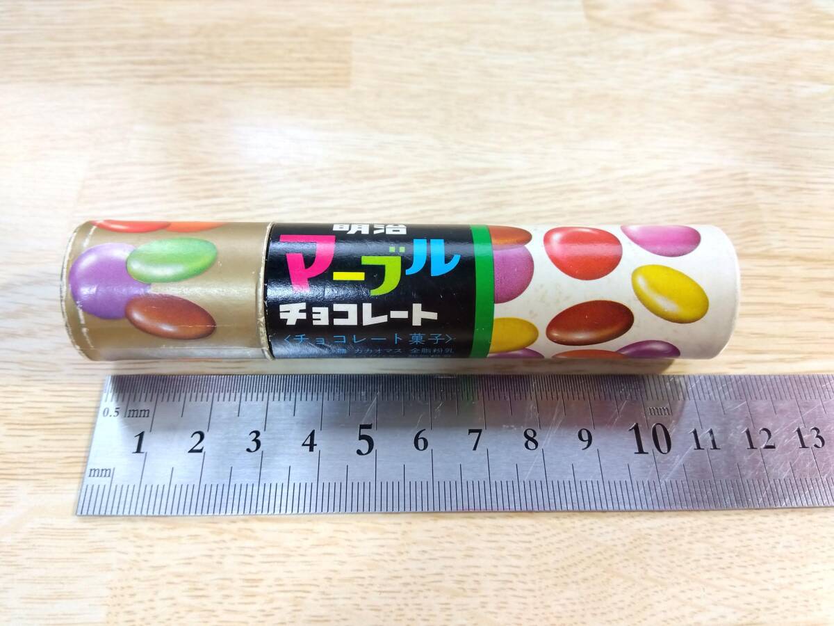 * Meiji marble chocolate 70 jpy that time thing package * rare rare mono tube type case empty box inserting thing case ( inspection : Showa Retro no start ruji- confection 