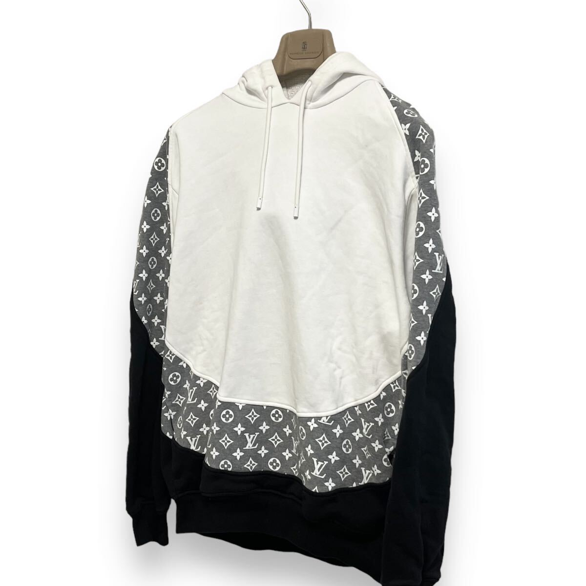 国内正規品 Louis Vuitton モノグラム サークルカットスウェットパーカー RM201M RLE HIY10W ルイヴィトン MONOGRAM SWEAT FOODIE XL_画像3