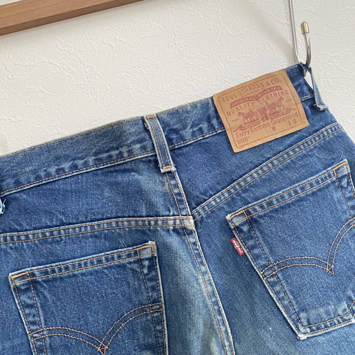 01s Vintage Levi's 505 ヴィンテージ リーバイス 505-4837 メキシコ製 雰囲気抜群 デニム パンツ サイズ 4 MIS S_画像5