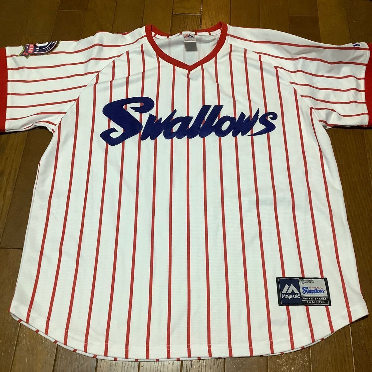 完売 ヤクルトスワローズ 奥川投手 2021年優勝ワッペン付 完売 ヤクルトスワローズ 奥川投手 2021年優勝ワッペン付