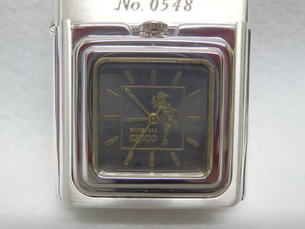 ZIPPO LIGHTER W/WATCH A/XIV タイムライト シリアルナンバー入り 時計付き ジッポの画像5