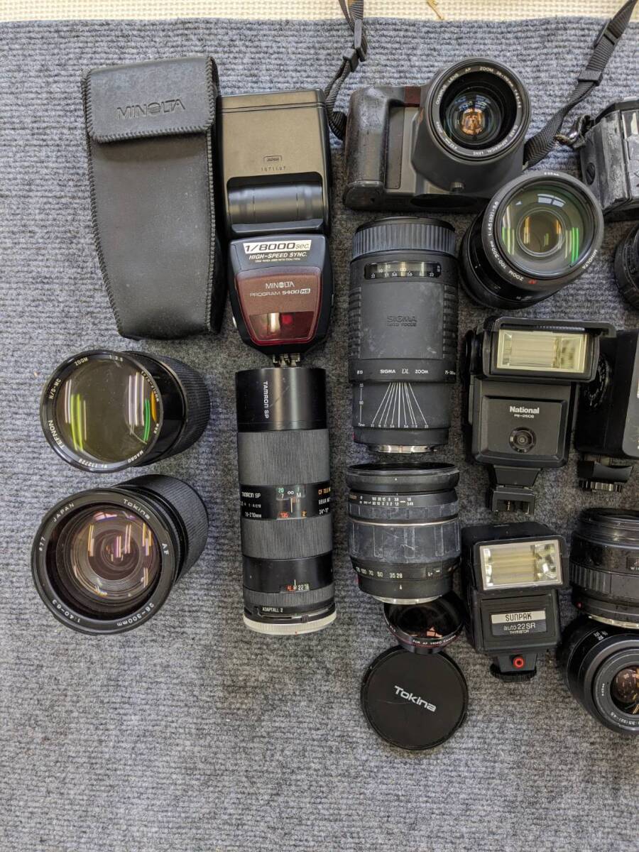  Junk together large amount various film camera lens #0507-6
