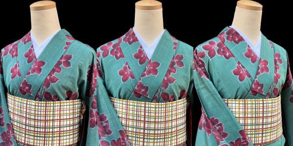 * Sakura *. кимоно ** античный!..!* цветочный принт .!** Taisho роман Showa Retro модный надеты 