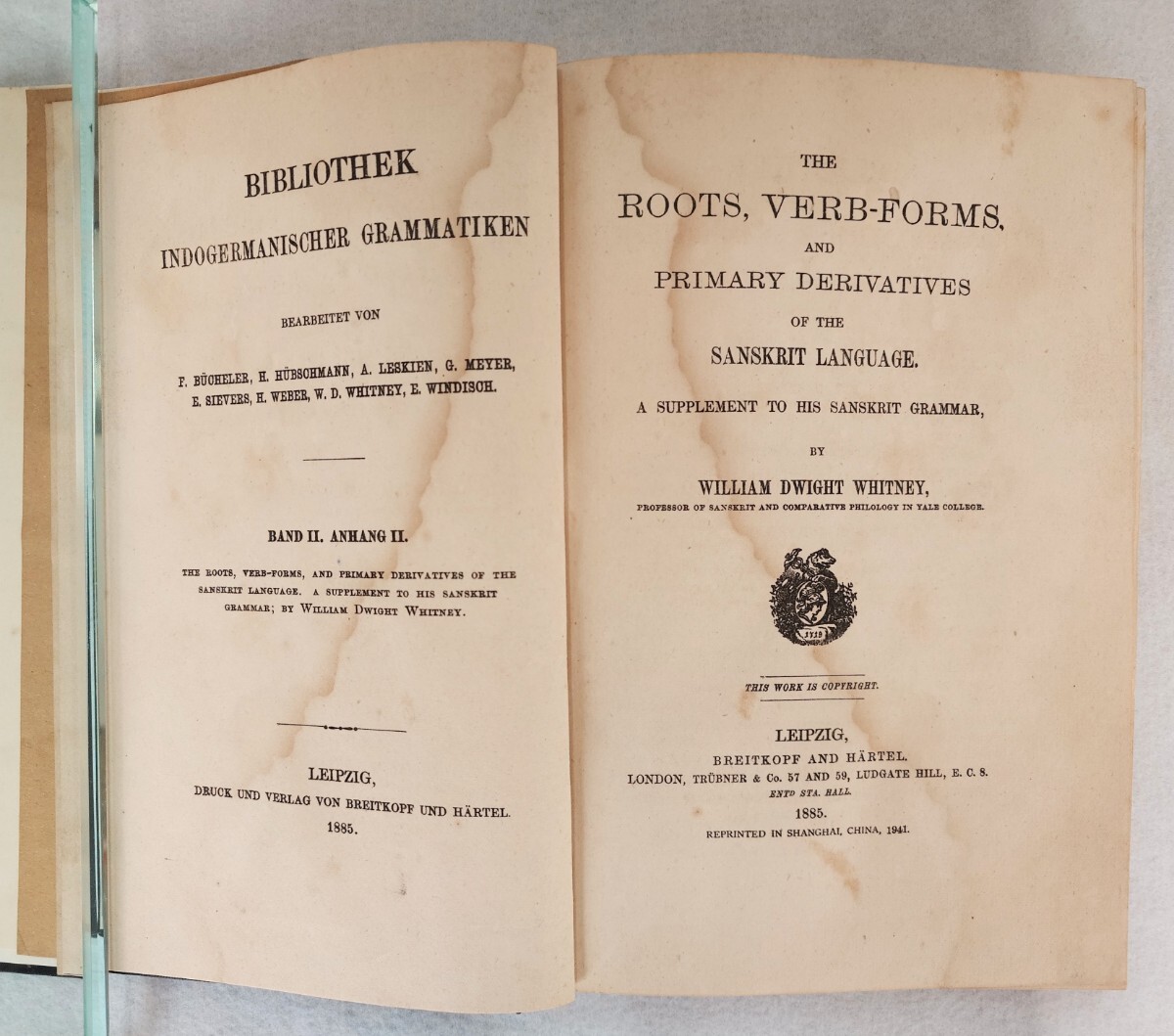 上海刊「梵語語根」1885年刊 The Roots,Verb-Forms and Primary Derivatives of the Sanskrit Language. WHITNEY｜サンスクリット語 仏教_画像3