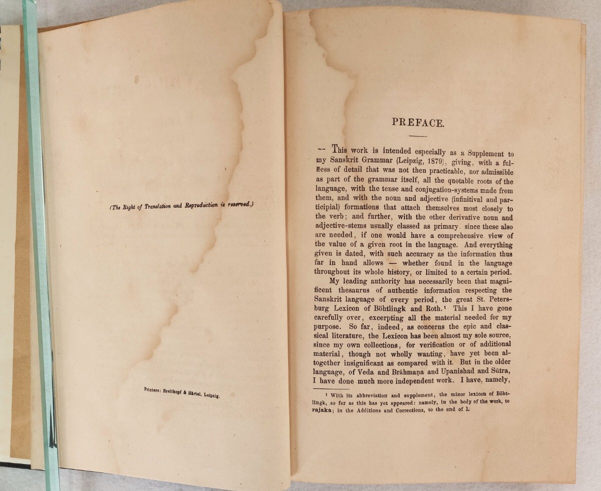 上海刊「梵語語根」1885年刊 The Roots,Verb-Forms and Primary Derivatives of the Sanskrit Language. WHITNEY｜サンスクリット語 仏教_画像4