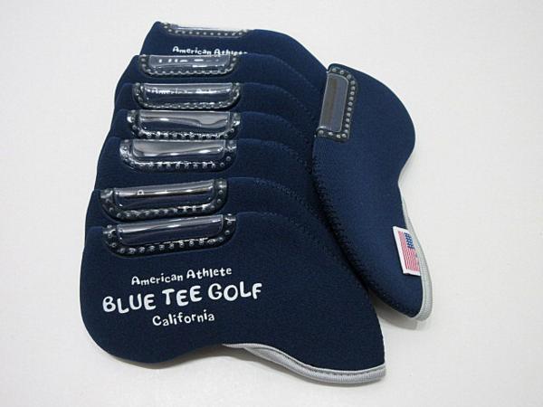 新品 BLUE TEE GOLF ブルーティーゴルフ ストレッチアイアンカバー 8個入 ネイビー ネコポス便_画像1
