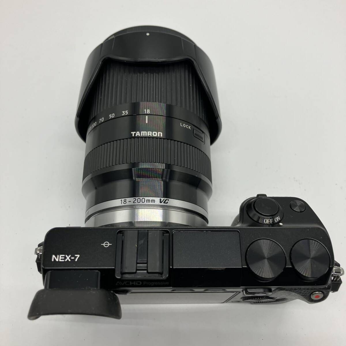 1円〜 4F SONY デジタル一眼カメラ NEX-7 ブラック 軽量 ソニー 動作確認済み レンズ TAMRON 18-200mm VC バッテリー・充電器付き デジカメ_画像5