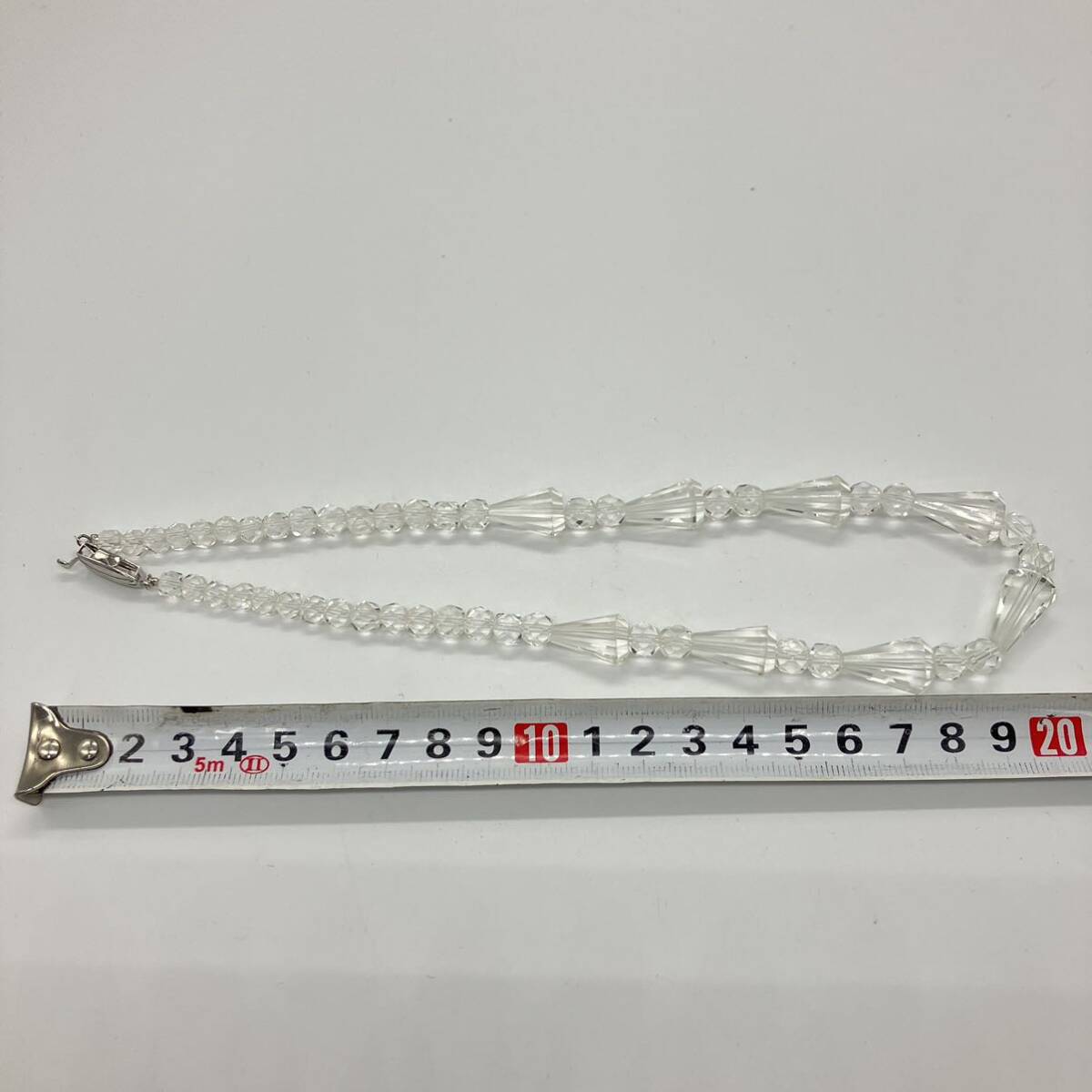 1円〜 4T 【天然水晶】 ネックレス シルバー SILVER刻印 箱付 保証書 結晶系 6方 天然石 レディース アクセサリー ドレスシーン _画像10