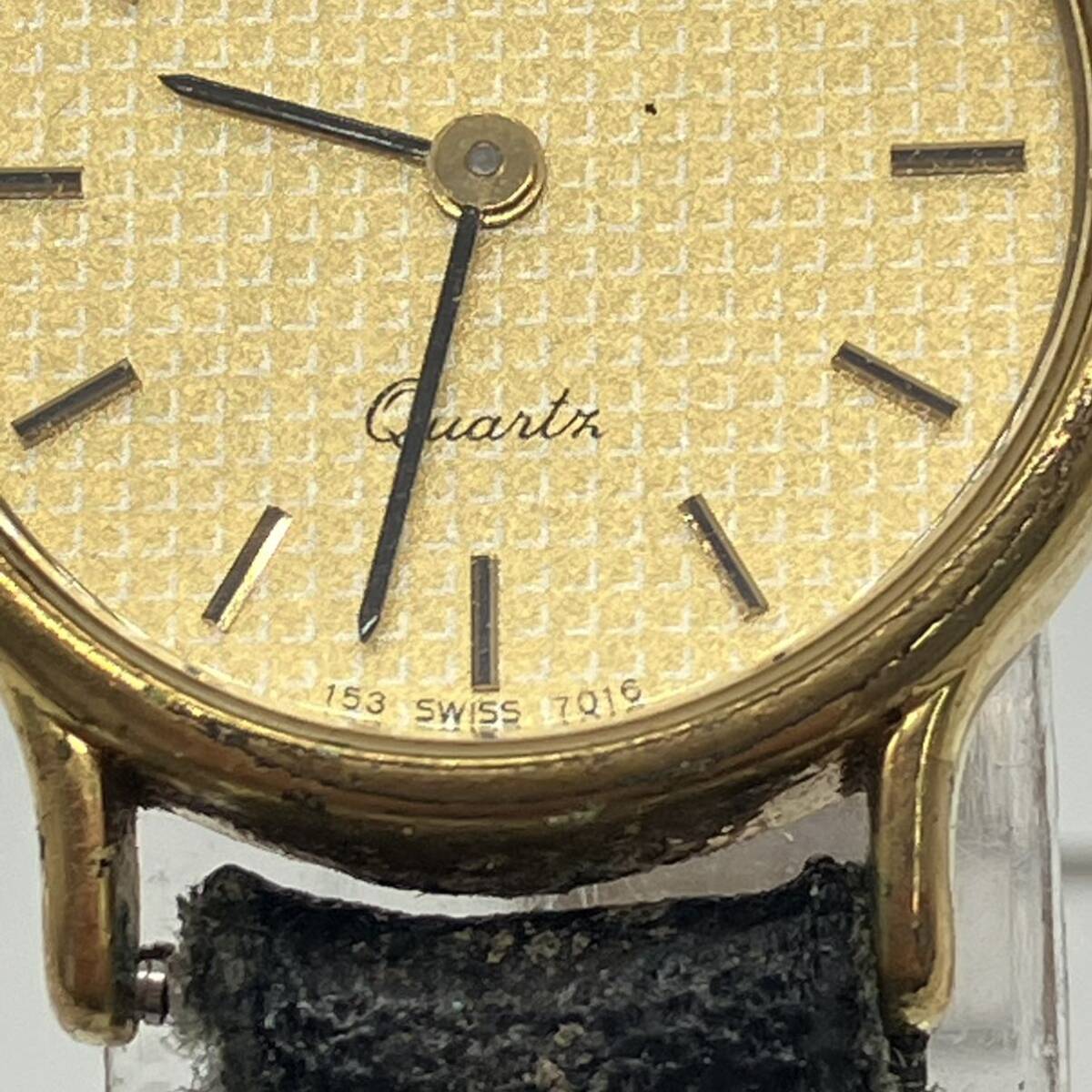 1円〜 4☆ LONGINES ロンジン 腕時計 206105 80 クオーツ QUARTZ腕時計 動作未確認 ゴールド文字盤 ステンレススティールバック _画像4