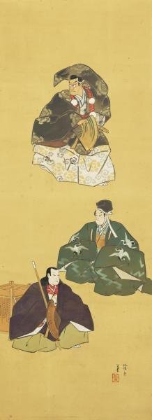 [ подлинный произведение ][WISH] тории Kiyoshi .[ kabuki 10 . номер . внутри ...] японская живопись золотой грязь specification настенный свиток шелк шт. коробка 0 картина в жанре укиё . тории .8 поколения #24040098