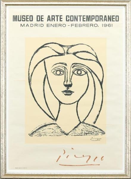 [ подлинный произведение ][WISH]pabro* Picasso Pablo Picasso[ женщина. лицо ]lito постер 15 номер большой Daisaku 1961 год произведение 020 век изобразительное искусство . Takumi #24043872