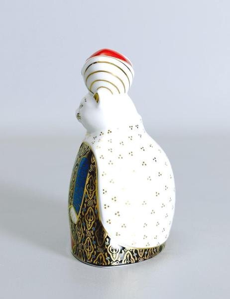 [ подлинный произведение ][WISH] Royal Crown Dubey Royal Crown Derby[ Royal кошка ]1986 год произведение керамика высота 16cm 01750 год ..#24036051