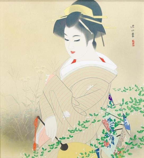 [ genuine work ][WISH]. higashi deep water [ insect. sound ] lithograph approximately 10 number 0 beauty picture . Takumi Japan art . member modern times . beauty picture form ..#24043906