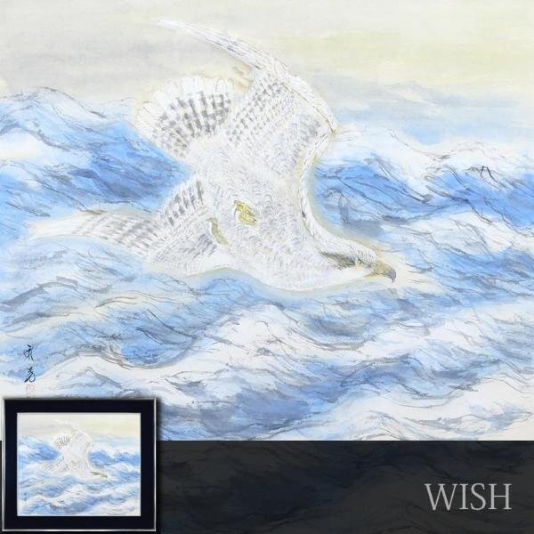 【真作】【WISH】橘田永芳 日本画 20号 大作 金泥仕様 鳥図 　　〇師:小室翠雲 文展特選 日展依属 #24043853_画像1