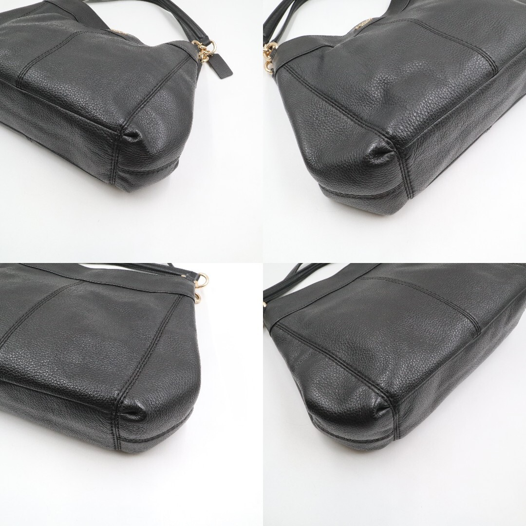 *[ beautiful goods ]COACH Coach F28992 leather 2WAY shoulder bag handbag tote bag shoulder .. lady's black group 