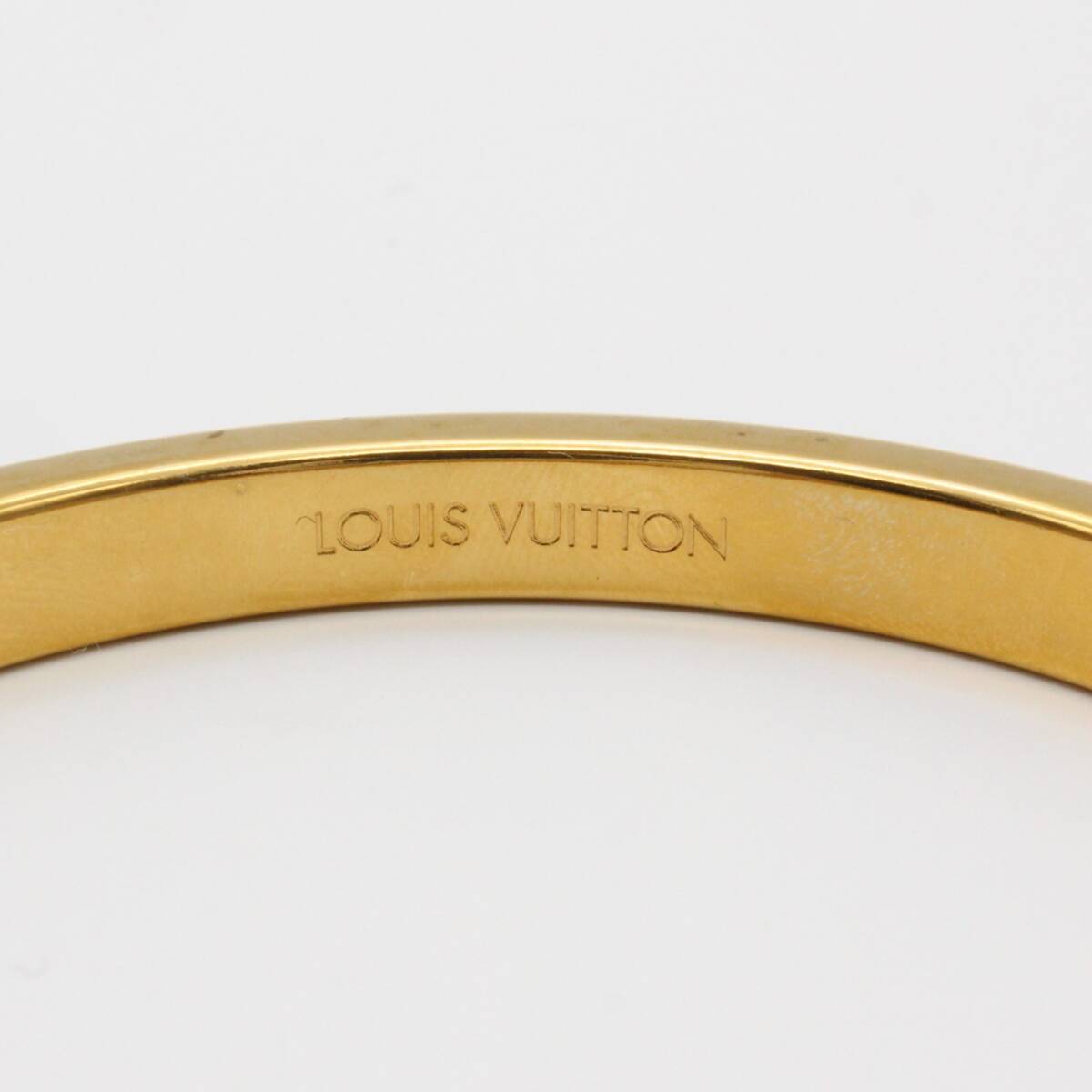 【LOUIS VUITTON ルイヴィトン】 LV ブラスレ ギミア クルー ブレスレット バングル M GP ゴールド LE0112 レディース アクセサリー 箱付き_画像5