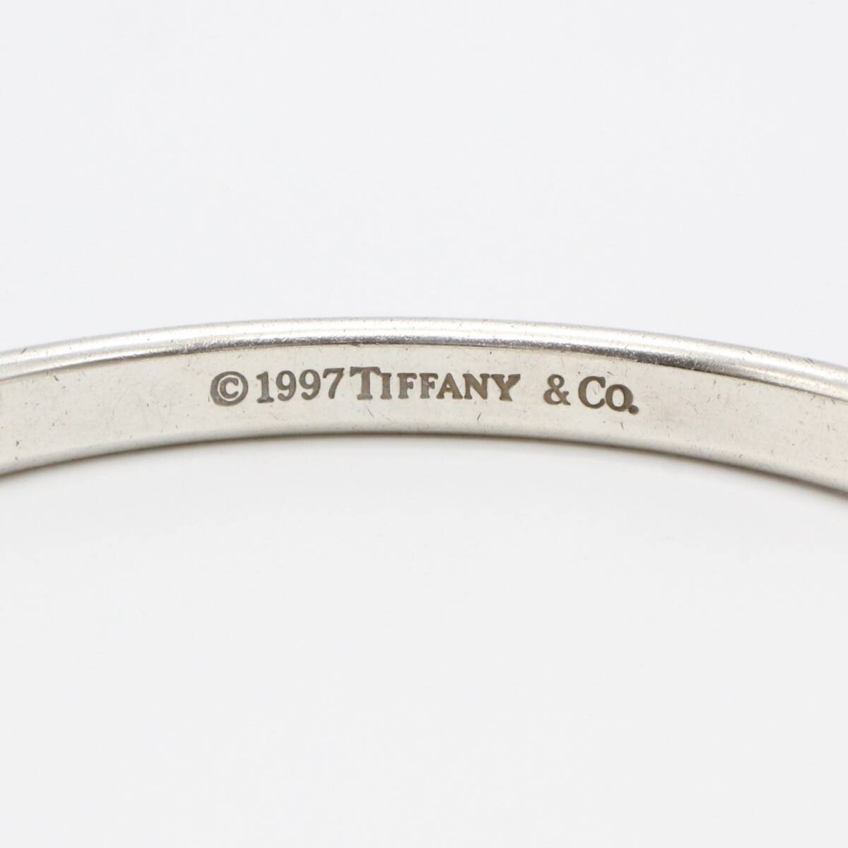 磨き済み 【TIFFANY&CO. ティファニー】バングル ブレスレット 1837 1997 シルバー925 レディース メンズ ブランドアクセサリー 保存袋付_画像5