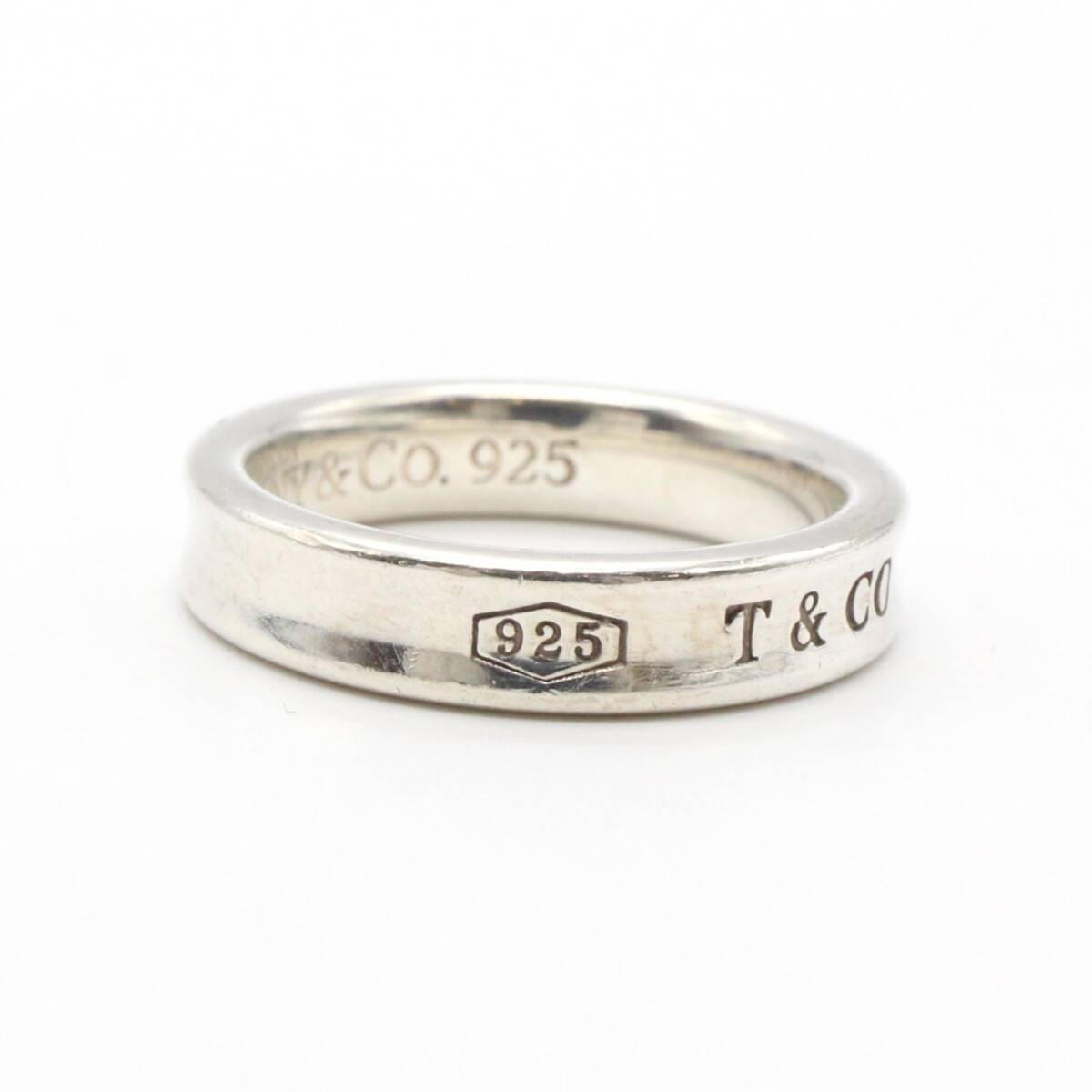 磨き済み【TIFFANY&CO. ティファニー】ナロー 1837 リング シルバー 925 指輪 約8号 レディース ブランドアクセサリー 保存袋付き_画像5
