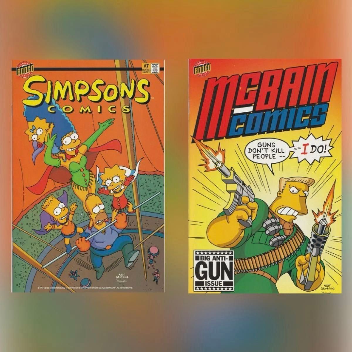 シンプソンズ　コミック　7枚セット　アメコミ　Simpsons comics