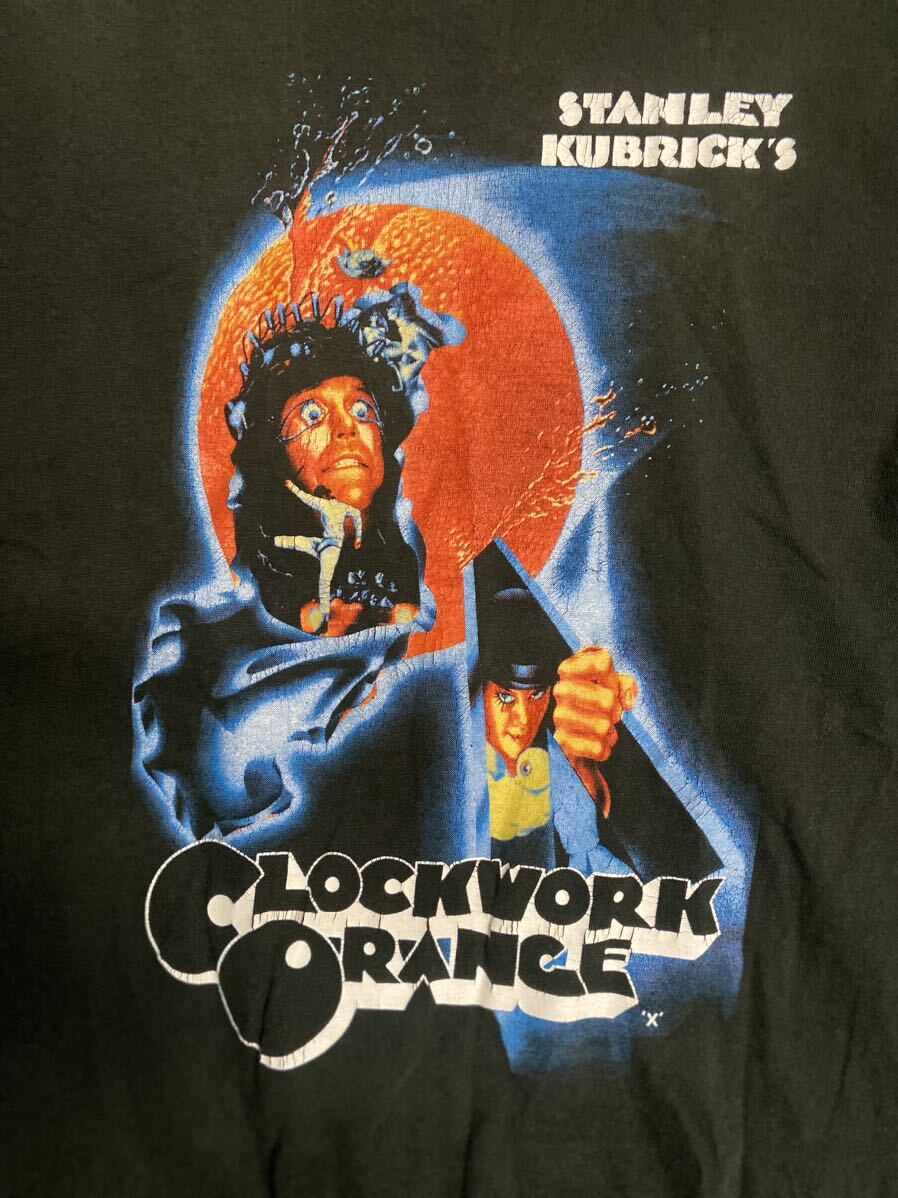 激レア 90'S 当時物 時計じかけのオレンジ Tシャツ ヴィンテージ サイズXL ブラック　clockwork orange 映画Tシャツ_画像2