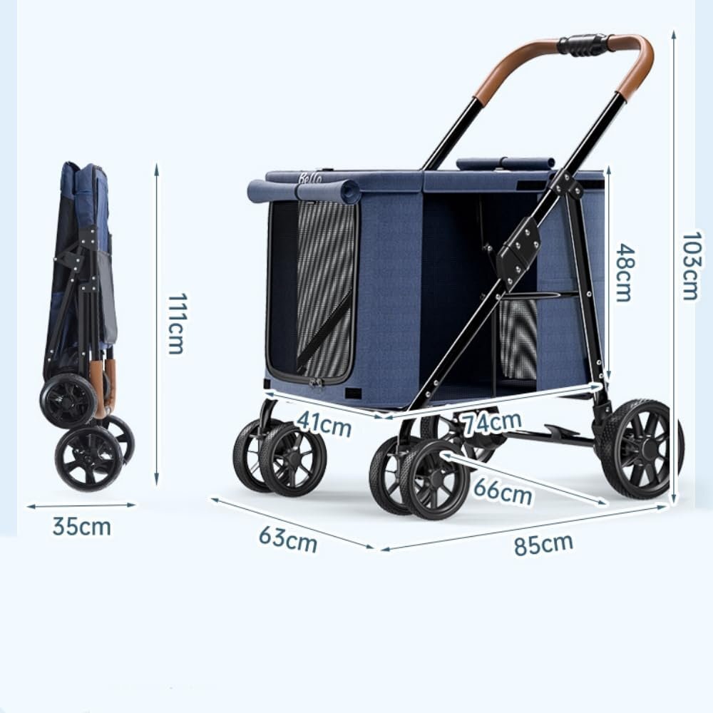  pet Cart dog for carry cart dog for stroller 360° rotation many head for multifunction light weight assembly easy travel small size dog . dog stone chip .. prevention gray 717