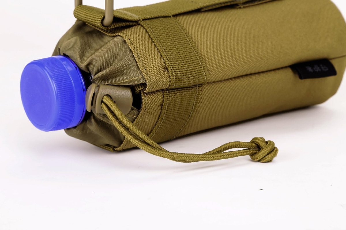  flask pouch outdoors war . water bottle bag kettle holder nylon green 740