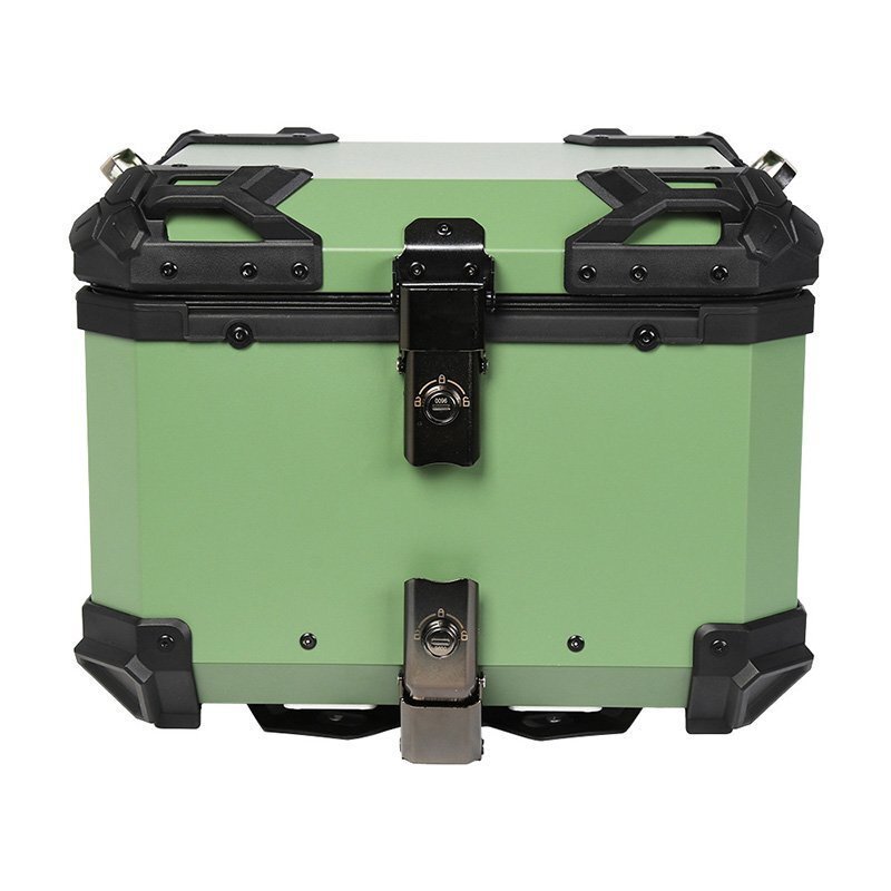  rear box high capacity 45L mono key case for motorcycle top case installation metal fittings attaching steering wheel attaching for motorcycle storage case waterproof key 2 ps green 384