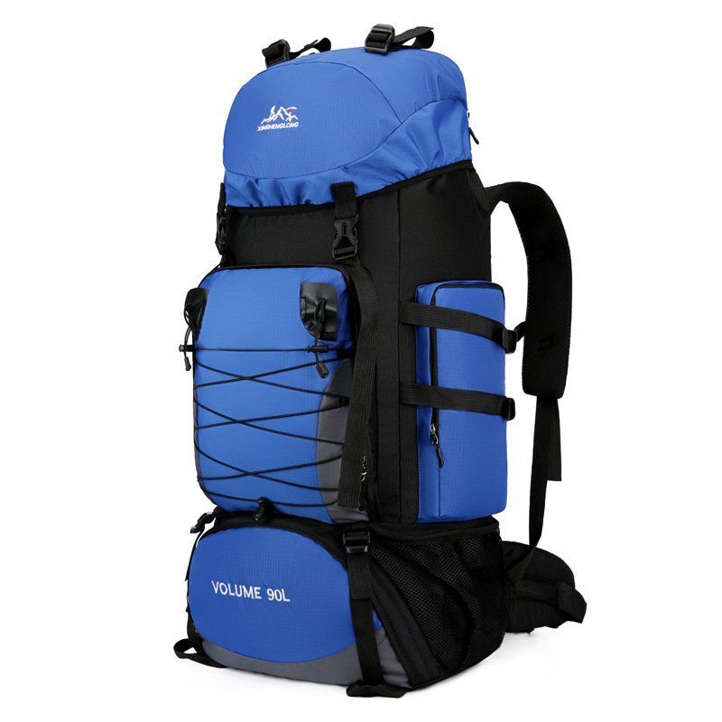  outdoor rucksack 90L man and woman use high capacity water-repellent high King disaster prevention disaster mountain climbing travel blue 794