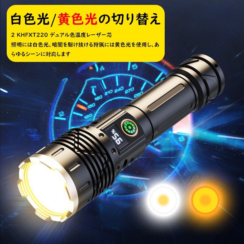  flashlight led powerful army for led light waterproof Type-C rechargeable zoom function 3000mAh mobile battery handy light 796