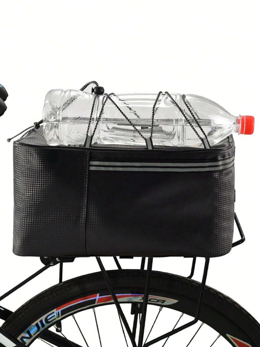 自転車サイドバッグ 15L 自転車ラック 配達員 収納バッグ 防水 大容量 装着簡単 反射テープ 766_画像2