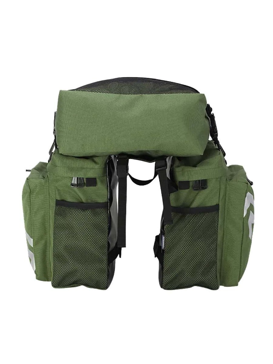  bicycle bag sidebag high capacity 37L rear bag rear carrier bike cycling carrier waterproof green 767