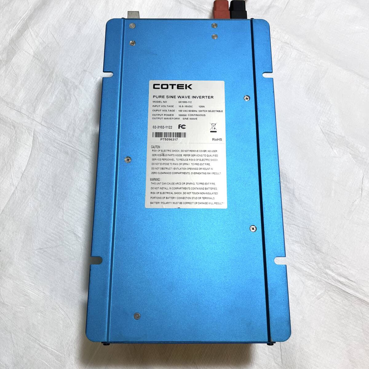 COTEK　DC-AC インバータ　Pure Sine Wave Inverter - SK1000-112 / 正弦波　動作正常　車中泊_画像2