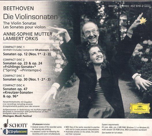 ベートーヴェン：ヴァイオリン・ソナタ全集/ムター、オーキス（４CD)の画像2