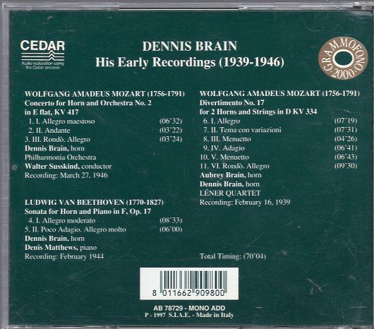 デニス・ブレイン His Early Recordings (1939-1946)の画像2