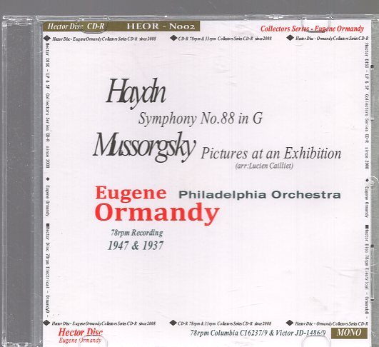 ハイドン：交響曲第８８番、ムソルグスキー：展覧会の絵/オーマンディ＆フィラデルフィア管弦楽団の画像1