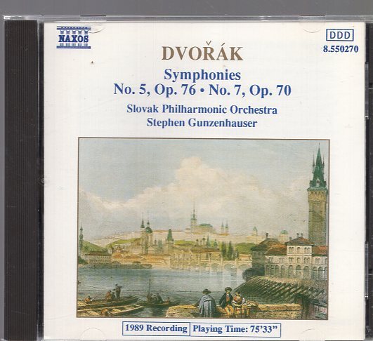 ドヴォルザーク：交響曲第5番、第7番（スロヴァキア・フィル／ガンゼンハウザー）の画像1