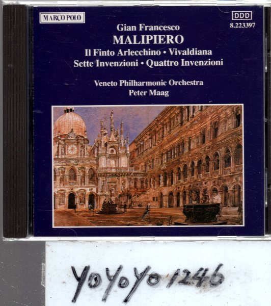 OL998 マリピエロ：歌劇「アルレッキーノの嘘」より交響的断章／ヴィヴァルディアーナ（ヴェネート・フィル／マーク）_画像1